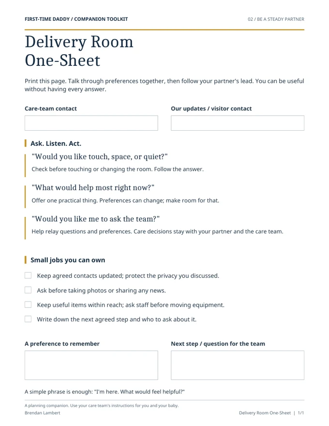 Delivery Room One-Sheet preview